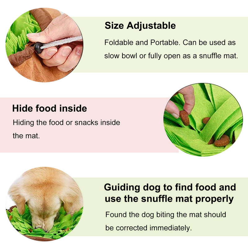 [Australia] - MOTOOLER Pets Snuffle Mat Pad, Encourages Dog Natural Foraging Skill, Easy to Clean, 18.8 Inch Snuffle Mat for Dog 