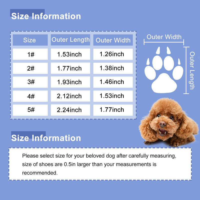 CZXJKKL Dog Shoes, Nonslip Flexible Air-Mesh Lightweight Dog Paw Protective Boots Pet Shoes Puppy Boots Sneaker Booties for Small Medium Dogs #4 Blue - PawsPlanet Australia