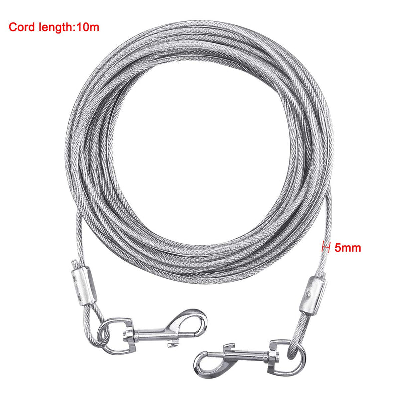 NATUCE 33ft (10M) Dog Tie Out Cable, Tie-Out Cable for Dogs up to 176lbs, Suitable for all Breeds (White) (White, 33ft) White - PawsPlanet Australia