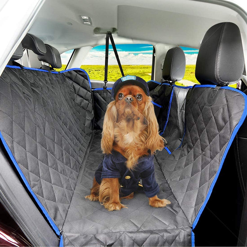 SUPSOO Dog Seat Cover for Back Seat Waterproof Durable Anti-Scratch Nonslip Pet Protection Dog Travel Hammock with Mesh Window and Side Flaps for Cars Trucks SUV - PawsPlanet Australia
