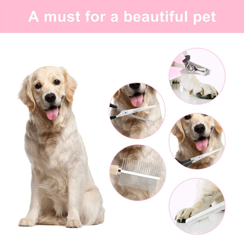 QiCheng & LYS Professional Pet Hair Trimmer Dog Trimmer Pet Grooming Tool Pet Grooming Set (5pcs) (Package 2) - PawsPlanet Australia