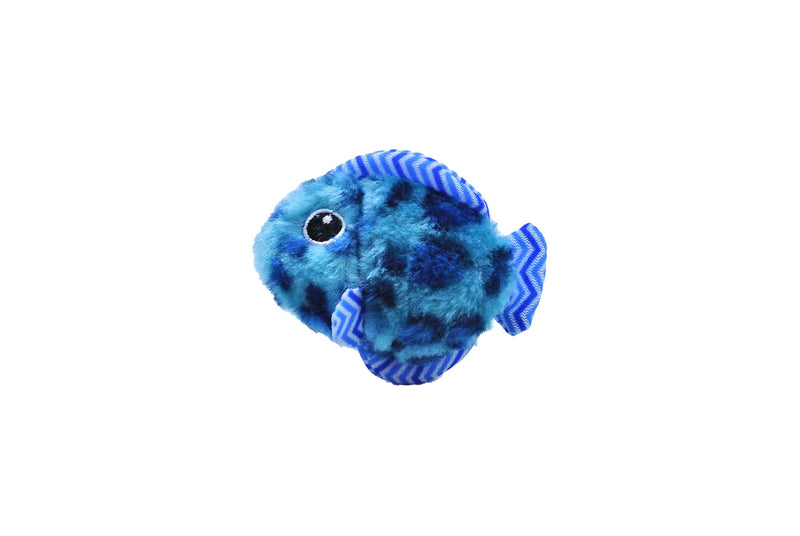 [Australia] - ipaws 8.5cm Stuffed Fish Plush Catnip Cat Toy Blue 