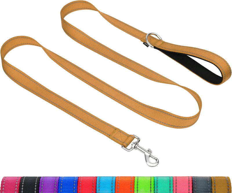Taglory Dog Leash Small Dogs Lightweight | Double-sided reflective | Padded handle | Up to 10kg | 1.8mx 2cm | Brown 1.8 mx 2.0 cm (pack of 1) - PawsPlanet Australia