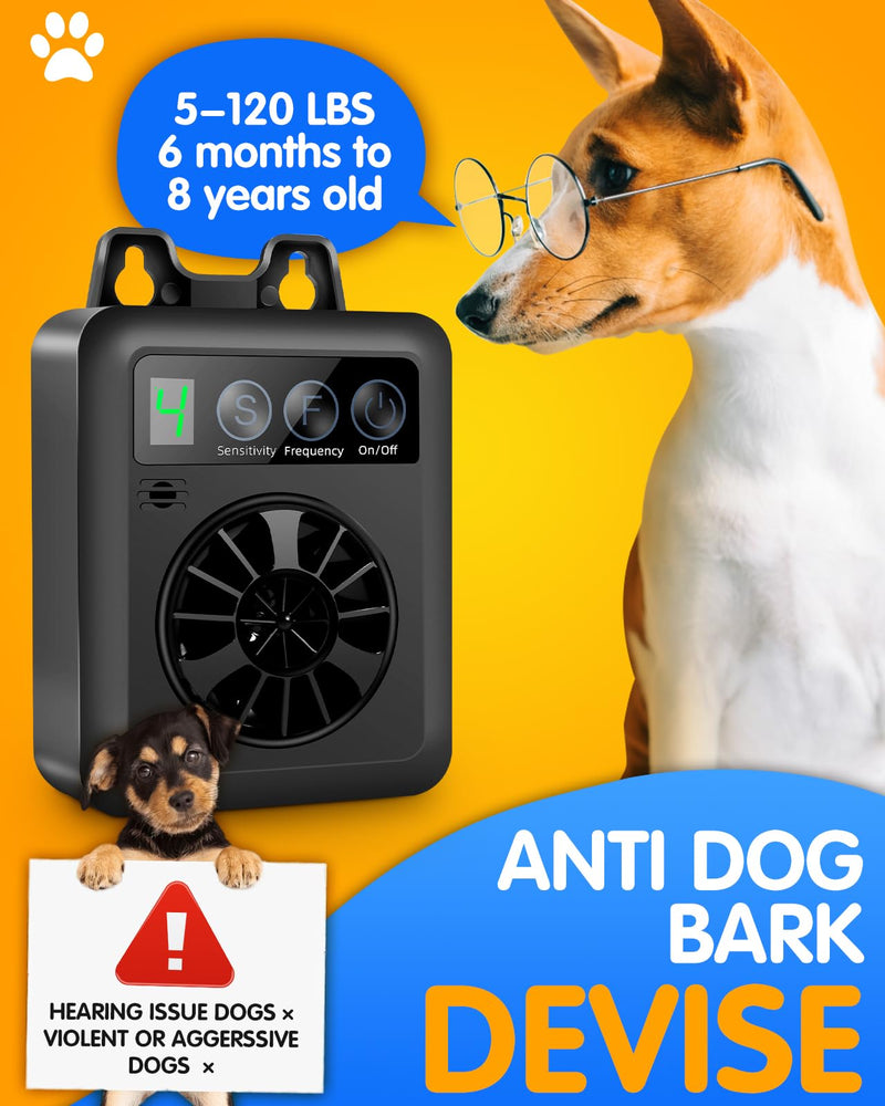 Anti Barking Device, 50FT Dog Barking Control Devices with 3 Adjustable Levels, Rechargeable Ultrasonic Dog Bark Deterrent Behavior Training for Almost Dogs, Stop Barking Neighbors Dog Silencer - PawsPlanet Australia