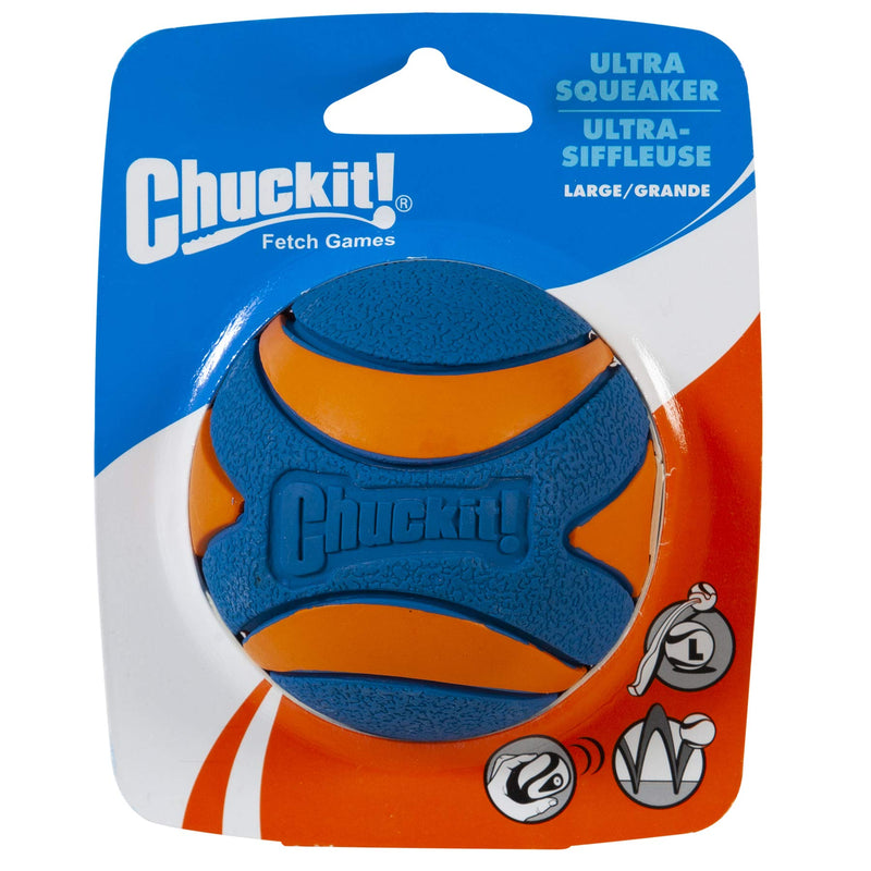 Chuckit Ultra Squeaker Ball Large 1-pack Large, 1 pack Single - PawsPlanet Australia