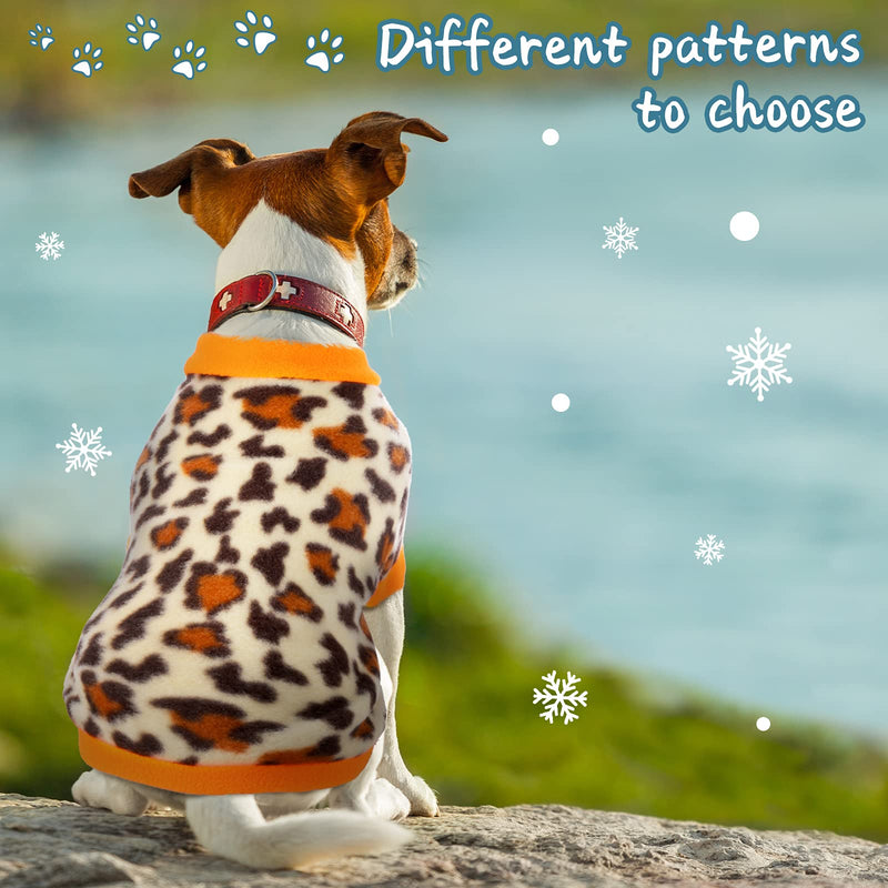 3 Pieces Winter Dog Clothes Warm Dog Shirts Soft Fleece Puppy Clothes Colorful Thickening Dog Pajamas Winter Outfits Dog Sweater for Small Pets Dog Cat Chihuahua Teddy Lovely Pattern - PawsPlanet Australia