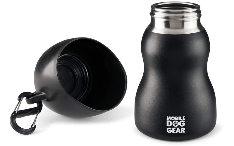[Australia] - Mobile Dog Gear, Stainless Steel Dog Water Bottles for Small Dogs, to Choose from Single Black 