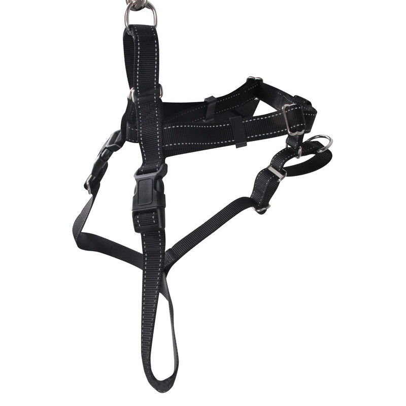 PETPRIME No Pull Dog Harness with Leash No Pull Pet Walking Harness Black (M) M - PawsPlanet Australia