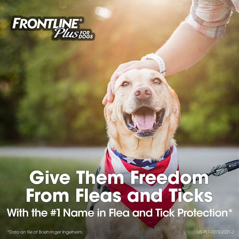 FRONTLINE Plus Flea and Tick Treatment for Dogs (Medium Dog, 23-44 Pounds, 8 Doses) - PawsPlanet Australia