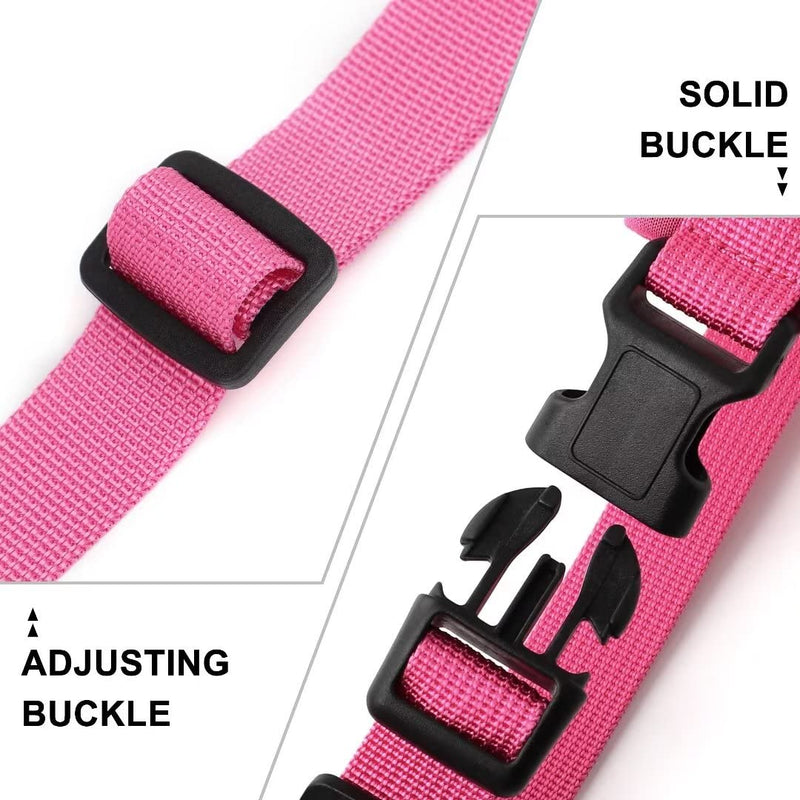 Beirui No Pull Dog Harness for Small Dogs Puppies, Soft Neoprene Quick Fit Harness with Durable Front Clip & Back Clip, Lightweight Easy for Daily Walking (Hot Pink,S) S:Chest 17-21", Neck 12" Hot Pink - PawsPlanet Australia