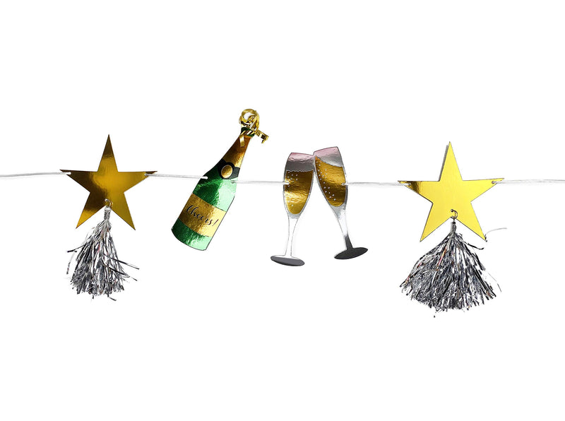 Cheers Banner Charms - Champagne Garland - Birthday Party, New Year's Eve Party, Christmas, Graduation Celebration, Bridal Shower, Bachelorette Party Decorations - PawsPlanet Australia