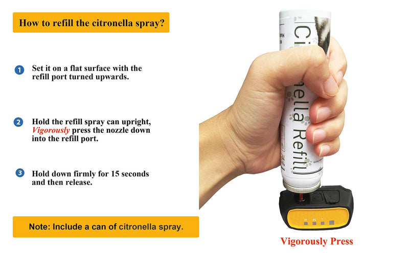 WWVVPET Citronella Spray Dog Training Collar with Remote Control,2 Modes Spray+Vibration Citronella Dog Bark Collar, 500 ft Range No Electric Shock Harmless Rechargeable Anti-Bark Device for All Dogs Orange - PawsPlanet Australia