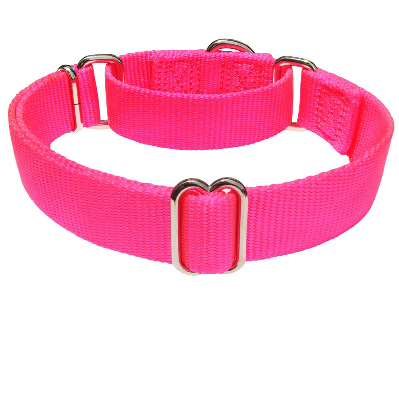 [Australia] - Dazzber Martingale Collars for Dogs, Heavy Duty Nylon Dog Collar Extra Small Pink 