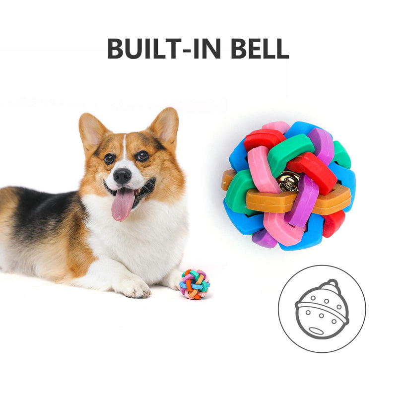 [Australia] - Kemulus Squeaky Balls Durable Natural Dog Interactive Toy Ball, Fetch Toy Collection, Fits Ball Launcherfor Exercise, Training 2.2in 