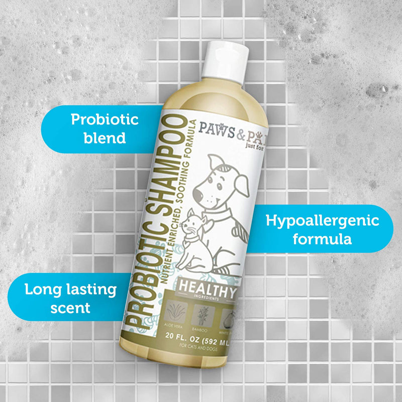 [Australia] - Dog Shampoo For Dry Itchy Skin - Smelly Dogs Cats Probiotic Shampoo & Conditioner Medicated Veterinary Formula Clinical Aloe Vera Pet Wash for Puppy Kitten Kitty Cat Dry Itchy Sensitive Shedding Skin 