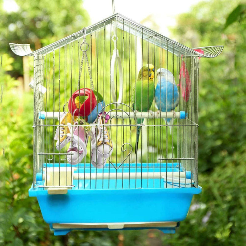 Wonninek Chewing Toy For Bird Mini Canvas Shoes Hole Ball Parrot Toy Bird Parakeet Hanging Pet Cage Decoration for Parakeets, Cockatiels, Finches, Budgie - PawsPlanet Australia