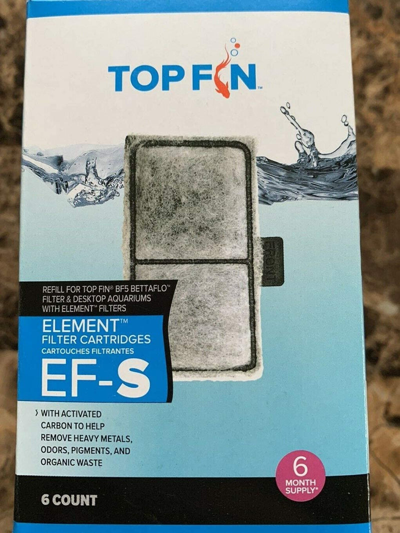 Top Fin Тор Fіn Fіsh Тank Еlеmеnt Fіltег Сaгbоn Сaгtгіdgеs ЕF-S 6 Моnth Suррlу 2.1 х 3.7 - PawsPlanet Australia