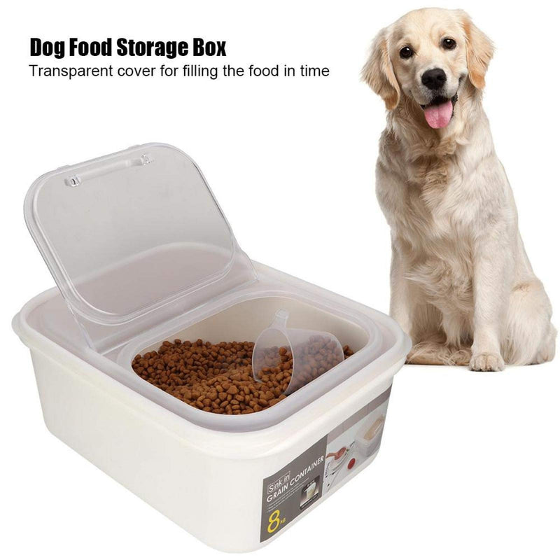 GLOGLOW Pet Food Storage Container, Large Capacity Cat Dog Food Storage Box Sealed Bucket Moistureproof Storage Box Dog Cat Pet Food Storage Container with Measuring Cup S - PawsPlanet Australia