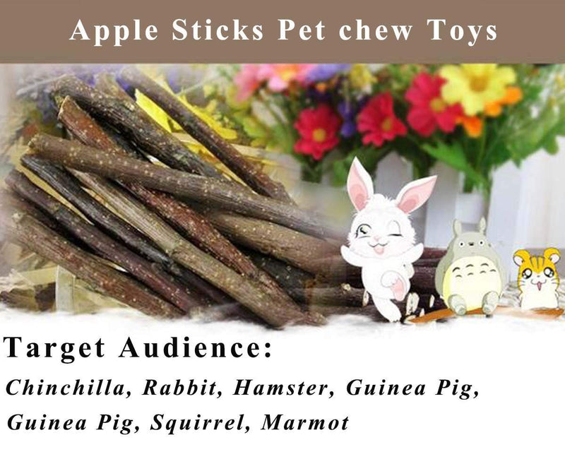 [Australia] - HANBEN Apple Sticks Pet Chew Toys for Chinchillas Rabbits Guinea Pig Squirrel Hamster 150g 