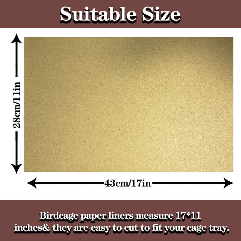 Uifrmely Gravel Liner Paper for Bird Cage, 11 x 17 inch Birdcage Liner Bedding Calcium Paper Special for Bird Cage in Sea Sand (Pick Your Size) 10 Pack - PawsPlanet Australia