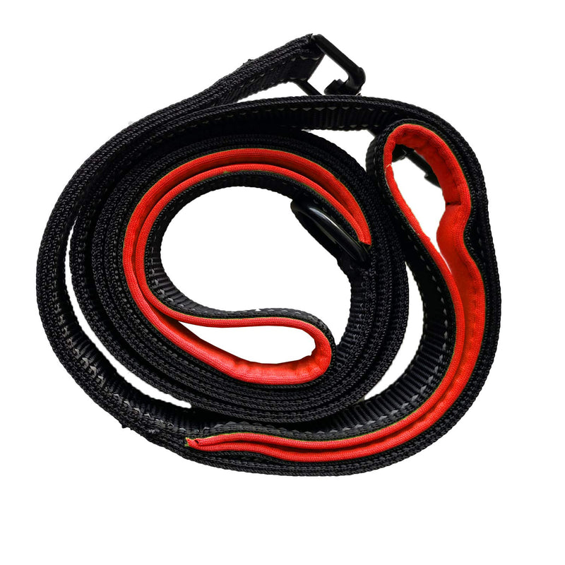 Double Handle Dog Leash 5ft Long,Reflective Dog Leash for Large and Medium Dogs,Heavy Duty Dog Training Leash,Puppy Leash with Two Traffic Padded Handles (5ft, Black-Red) - PawsPlanet Australia