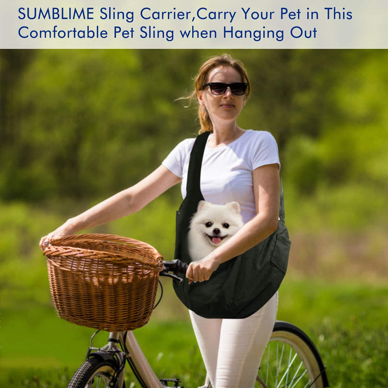 SUMBLIME Pet Sling Carrier for Dog Cat - Fit 20 Pounds Small, Medium, Large Dog, Larger Size Hand Free Carrier Bag for Daily Walk, Outdoor & Indoor Activity, Weekend Adventure - PawsPlanet Australia