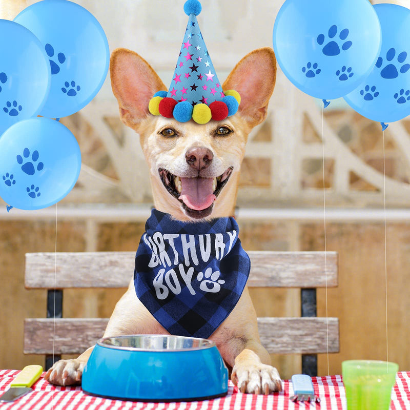 SAVITA Dog Birthday Decorations Accessories Pet Birthday Party Supplies, Bandana, Bow Tie, Banner Cards, Balloon, Birthday Banner for Dog Birthday - PawsPlanet Australia