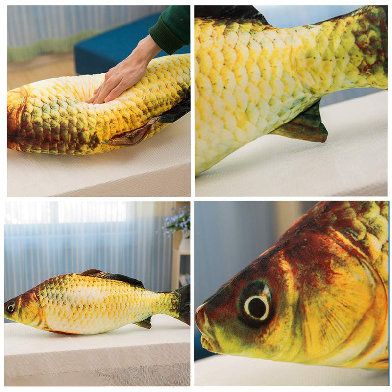 [Australia] - Artificial Fish 2019-14 inch - Realistic Fake Fish - Best Looking Real Fish Perfect ，Tease Cat Toy Environmentally Friendly Cat Interactive Pet Simulation Carp，Fish-Shaped Doll Pillow（2pcs） for HOM 