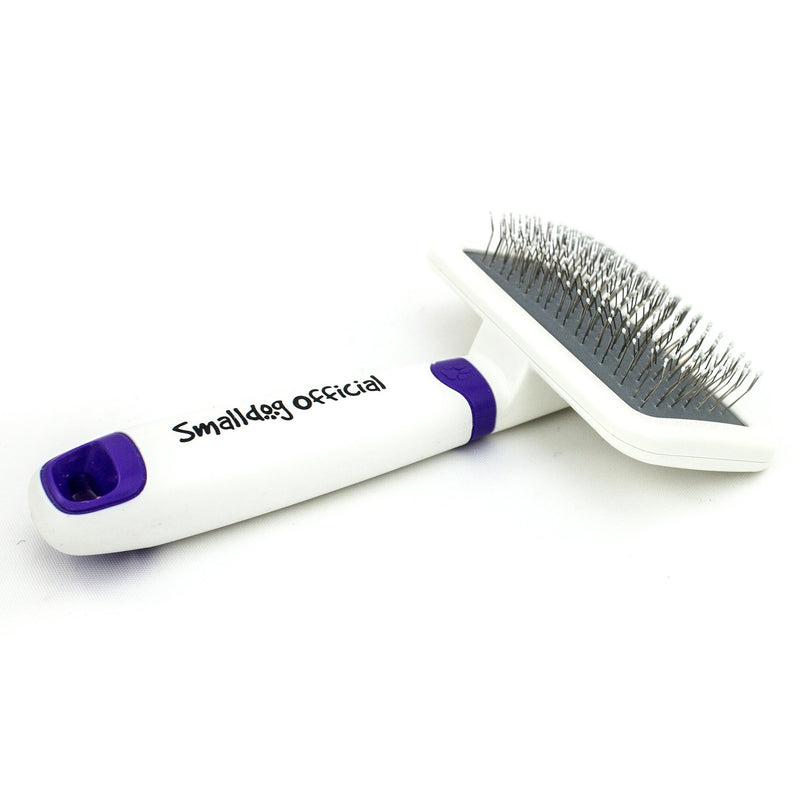 [Australia] - Smalldog Official, Sensitive Skin Gentle Dog Brush, for Small and Toy Breed Dogs to Remove Loose Hair, Mats, Dirt, Stickers, Detangling – Pain Free Grooming 