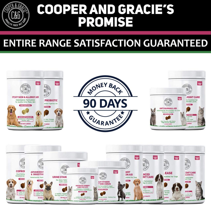 C&G Pets | GAS AWAY DIGESTION AID 60 SOFT CHEWS | GAS & FLATULENCE SUPPLEMENT AID FOR DOGS | RELIEVE GAS AND BLOATING DISCOMFORT | REDUCES STOOL AND URINE ODORS | VETERINARIAN FORMULATED - PawsPlanet Australia
