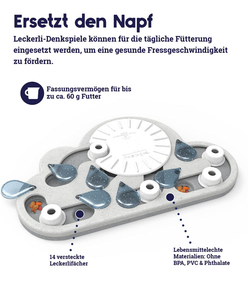 Nina Ottosson from Petstages Rainy Day Puzzle & Play - Interactive Intelligence/Snack Toy for Cats Treat Puzzle - PawsPlanet Australia