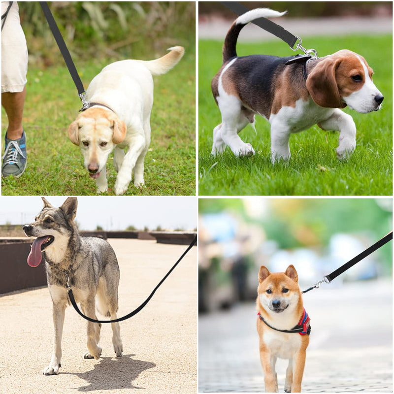 Towing leash for dogs, 10 m robust nylon dog leash, durable training leash with D-carabiner and hand strap for large, medium, small dogs, black - PawsPlanet Australia
