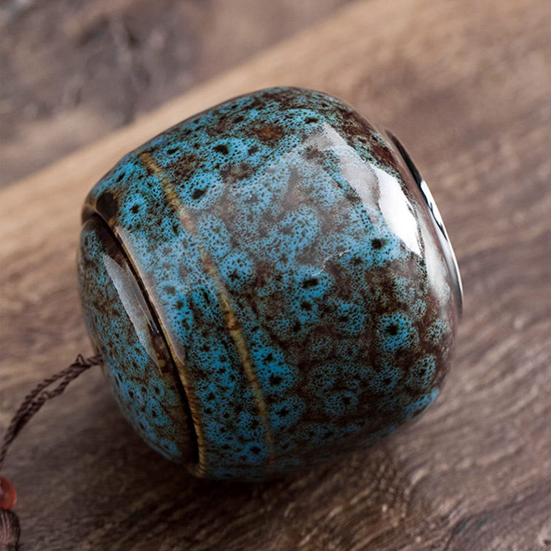 talkzxmy Small Hand Ceramics Keepsake Urns for Human Ashes Mini Cremation Urn，Mini Funeral Cremation Urns ，Ashes Keepsake Memorial Ashes Holder (Blue) Blue - PawsPlanet Australia