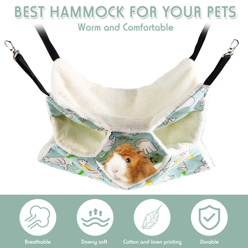 3 Pieces Small Pet Hammock Tunnel Hammock Hamster Nest Bed Glider Guinea Pig Ferret Hammock Set for Small Pets - PawsPlanet Australia