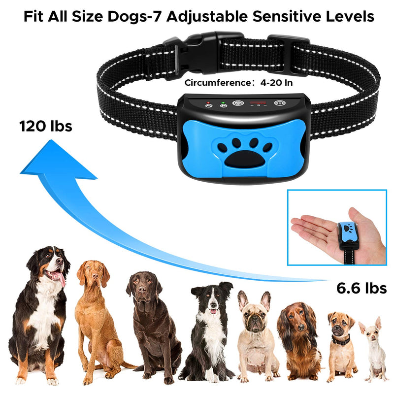 [Australia] - BATVOX Bark Collar 2 Pack Rechargeable No Harm Dog Barking Collar with Vibration, Sound and No Shock for Small Medium Large Dogs (2020 Upgraded) 