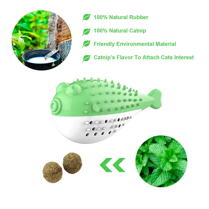 [Australia] - Catnip Toys for Cats,Interactive Cat Toothbrush Chew Treat Toy for Kitty,Teeth Cleaning Dental Care,Fish Shape Pet Toy 