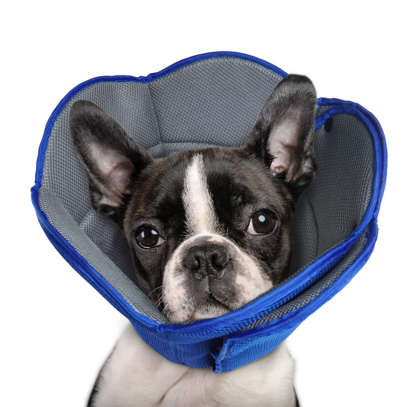 Neck brace for dogs, neck brace for cats, protective collar for dogs, breathable dog collar for small, medium and large dogs, adjustable dog recovery collar after surgery, light E-collar M (neck: 28-36cm/11-14.2in) blue - PawsPlanet Australia