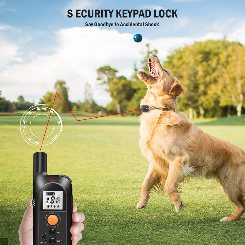 STYLEAGAL Dog Shock Collars with Remote, Rechargeable Dog Training Collar with 4 Modes Beep Vibration Shock and Recording, 1600Ft Remote Range, Adjustable Shock Levels - PawsPlanet Australia