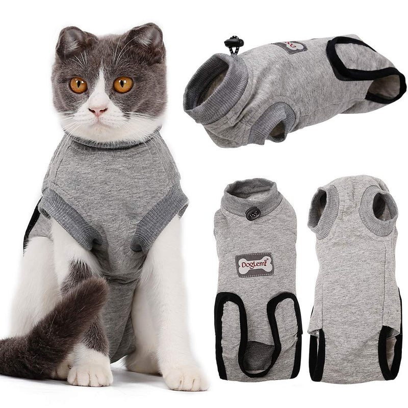 BT Bear Pet Surgery Recovery Suits,Cats Clothes Abdominal Wounds Skin Diseases E-Collar Alternative Cotton Cat Shirt for Cats Puppy Small Dogs (XS) XS--Back length 30cm,Chest--34cm - PawsPlanet Australia