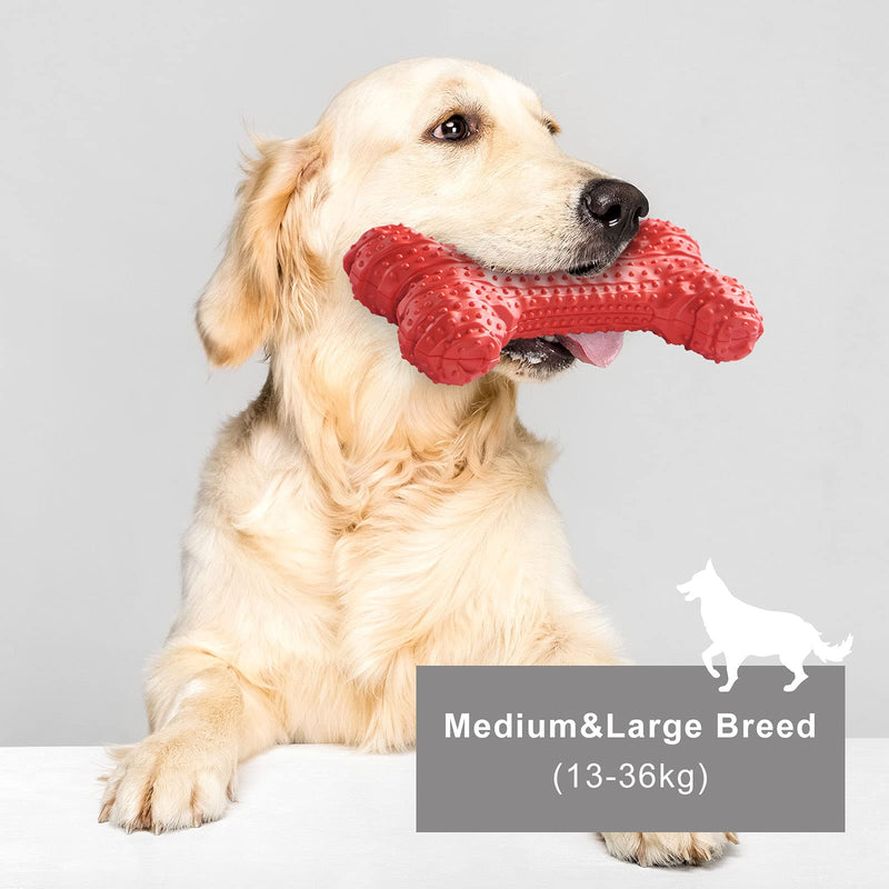 Dog Chew Toys for Medium and Large Breed, Indestructible Dog Toys for Aggressive Chewers Large Breed, Squeaky Interactive Dog Bones - PawsPlanet Australia