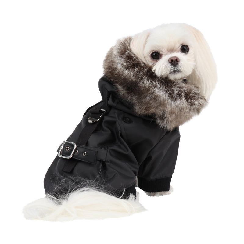 Puppia Authentic Greatcoat Winter Dog Coat, XX-Large, Black XXL - PawsPlanet Australia