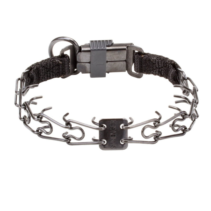 [Australia] - Herm Sprenger Black Stainless Steel Prong Collar with Click-Lock Buckle and Nylon Loop - 2.25 mm x 16 inches 