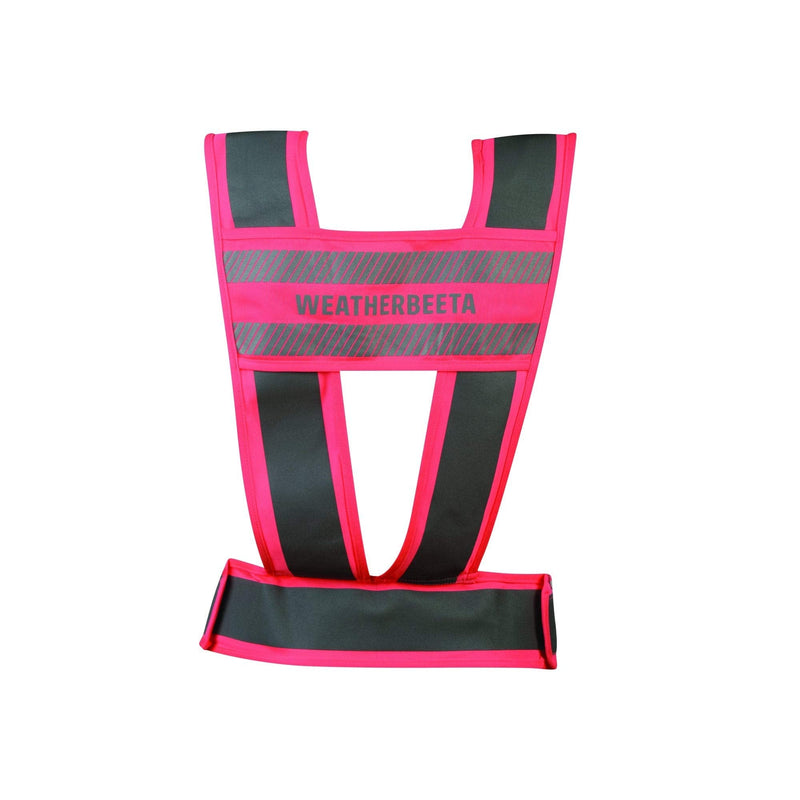 Weatherbeeta Reflective Hi-Vis Adults Harness - Pink XS - PawsPlanet Australia