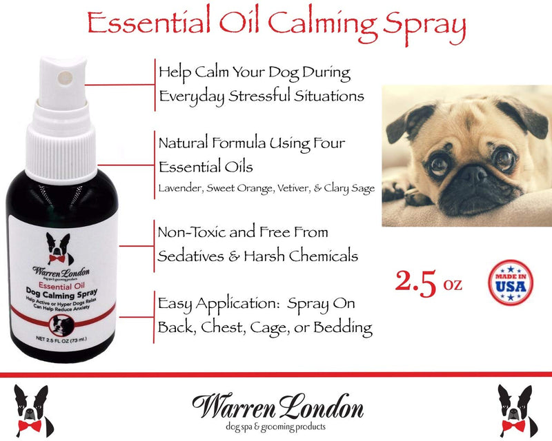 Warren London Essential Oil Dog Calming Spray, 73 ml - PawsPlanet Australia