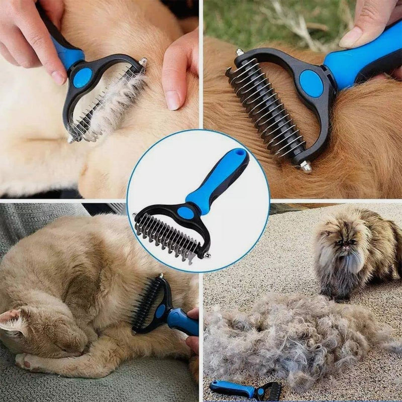 PetsFriend undercoat brush, dog brush & cat brush for medium & long hair, undercoat brush for dogs & cats, removal of undercoat & tangles - ideal for changing fur, efficient & safe - PawsPlanet Australia