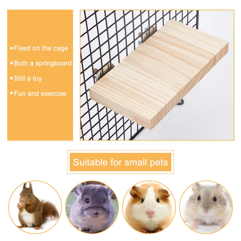 AHANDMAKER Pet Perch Platform Stand Wood, 4 Pcs 2 Sizes Wood Perch for Small Animals Parrot Gerbil Rat Mouse Chinchilla Hamster Cage Accessories Exercise Toys - PawsPlanet Australia