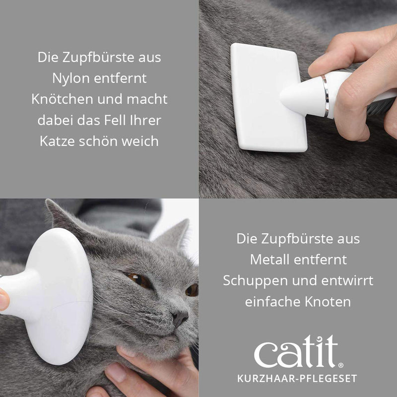 Catit brush set for short-haired cats, brushes for short-haired cats - PawsPlanet Australia