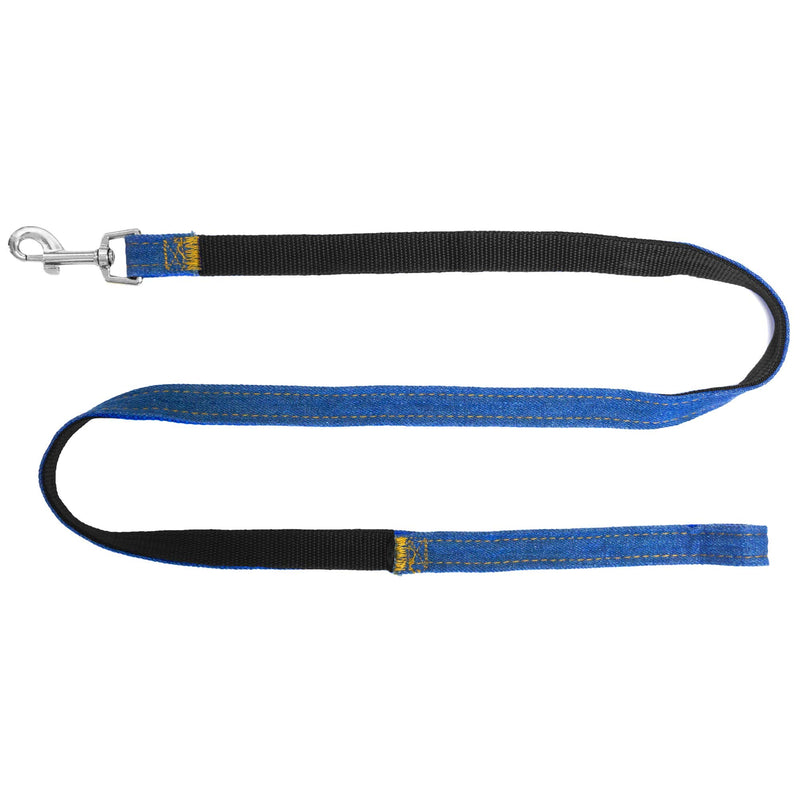 [Australia] - Bagoo Pets - Dog Harness & Dog Leash Collar for Small, Medium and Large Dogs - Adjustable & Durable Denim Dog Accessories - No Choke No Pull Gentle Dog Vest and Dog Collar - Perfect for Training Pet Black 