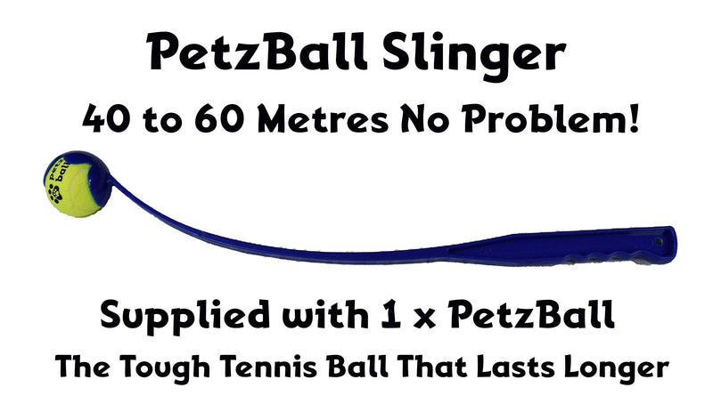 PetzBall Slinger Dog Ball Thrower Launcher With Tough Ball 2 Piece Set - PawsPlanet Australia