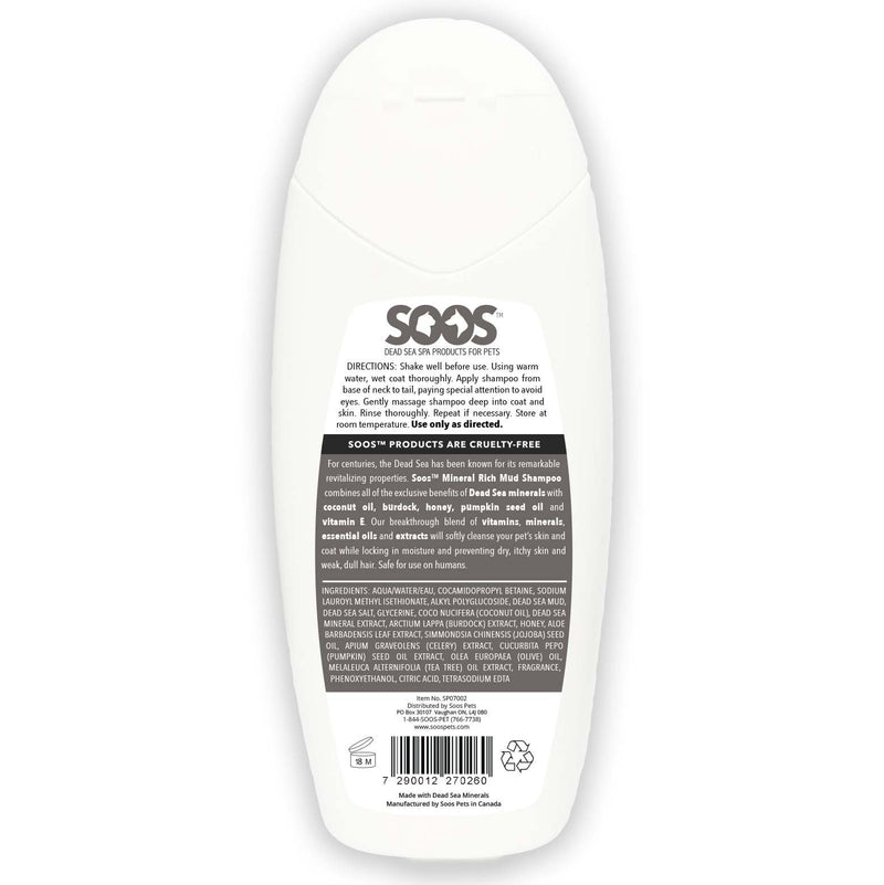 [Australia] - Soos Pets Natural Dead Sea Mineral Rich Mud Shampoo, 250 mL/8.45 oz. 